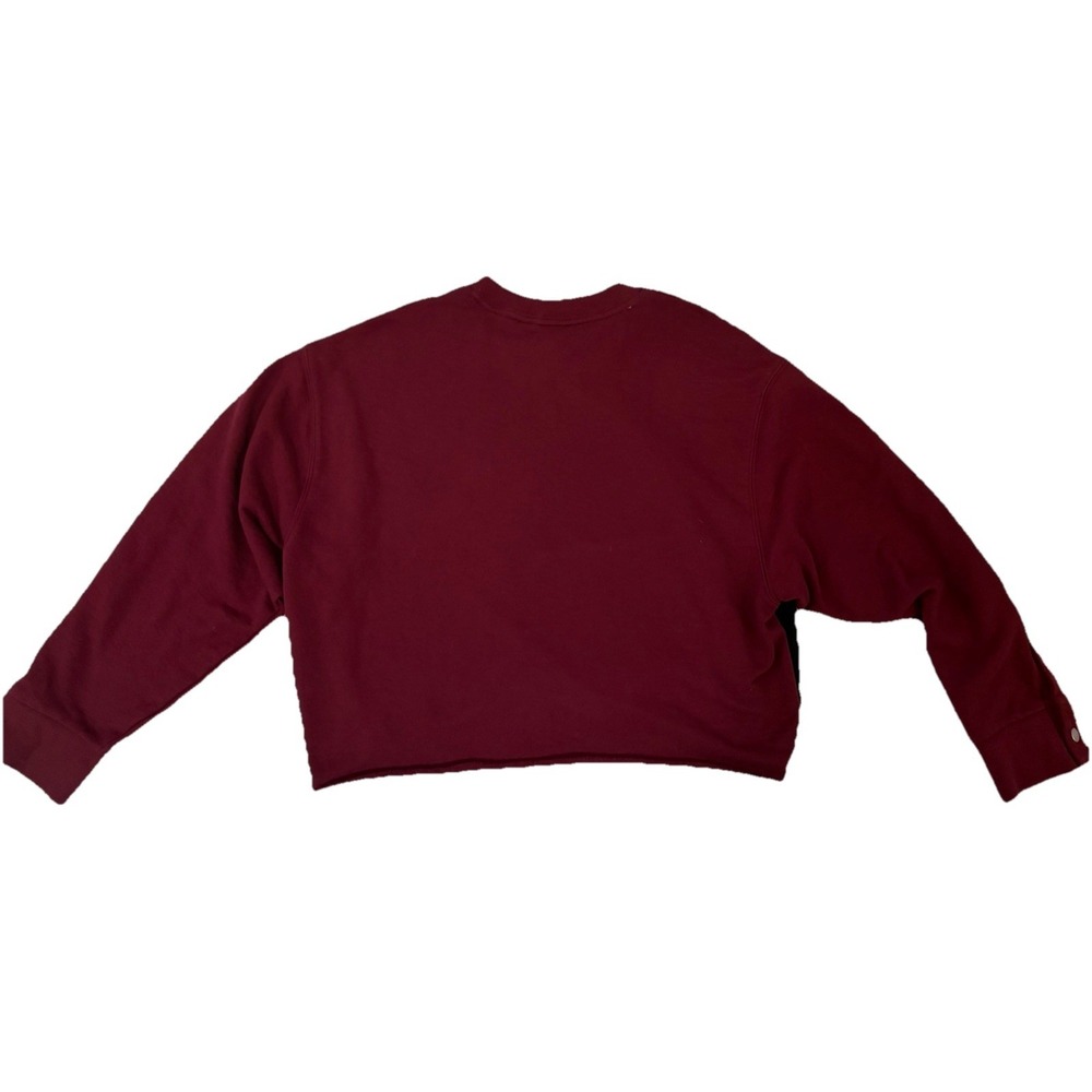 PINK Victoria's Secret Crop Sweatshirt Red Black Women's Large - Picture 7 of 10